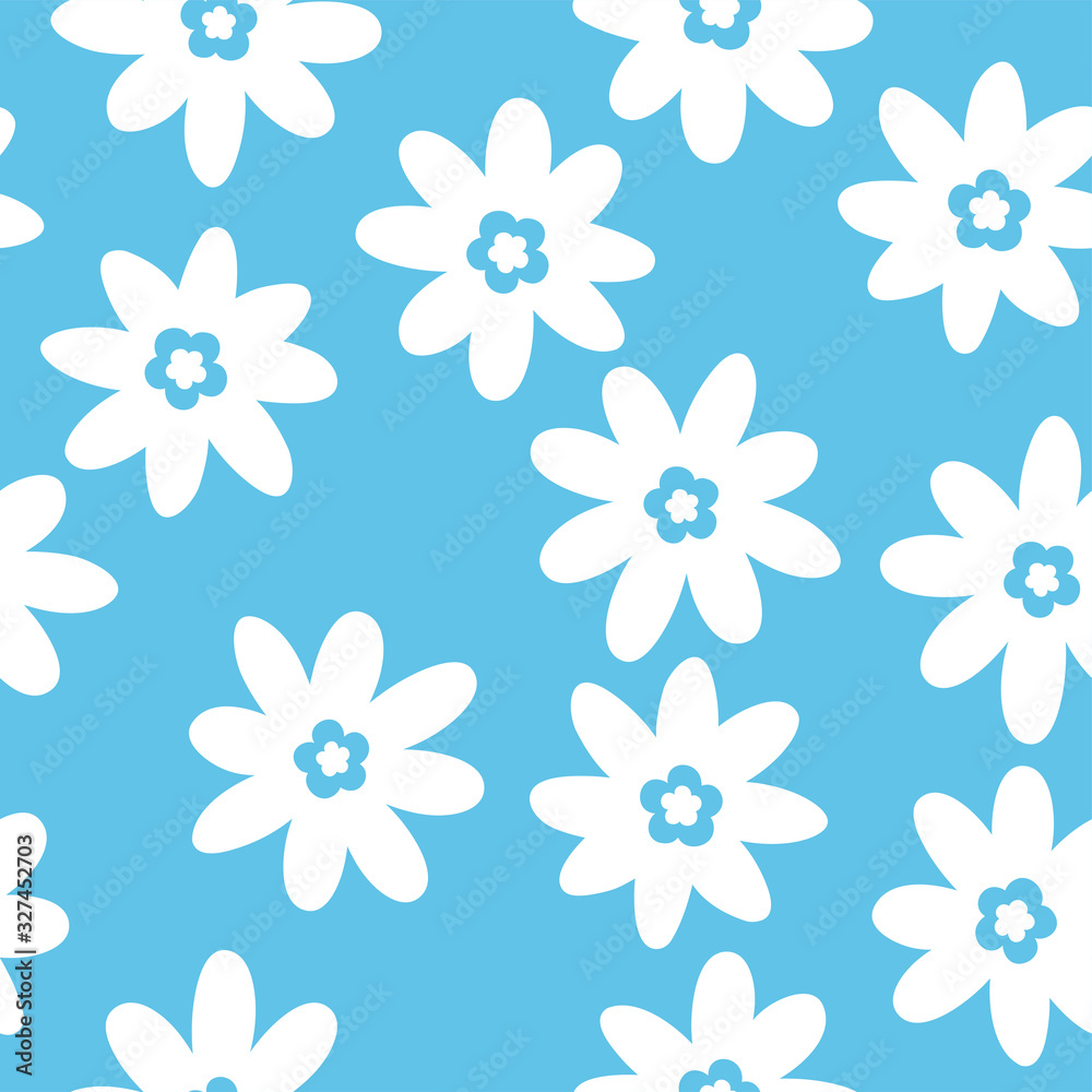 White Hand-painted flower pattern variation White Hand-painted flower pattern variation