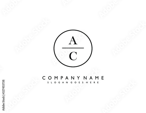 AC initial letter elegant handwriting logo collection