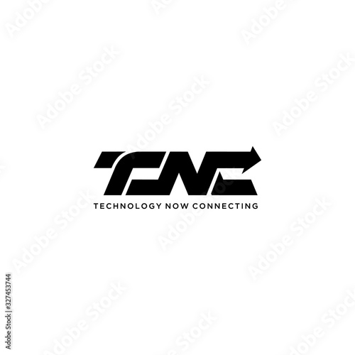 Creative Illustration modern T,N,C sign geometric logo design template photo