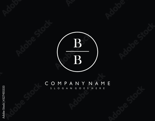 BB initial letter elegant handwriting logo collection