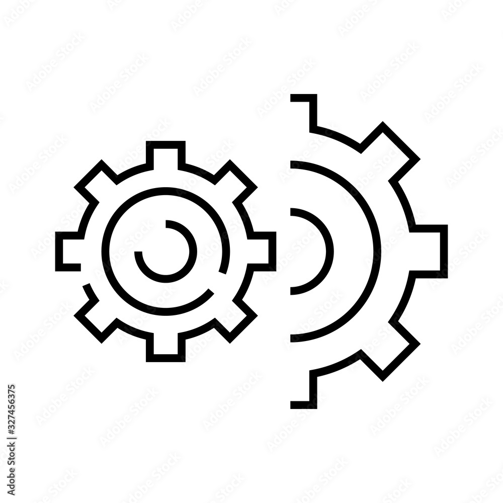 Properties line icon, concept sign, outline vector illustration, linear symbol. Properties line icon, concept sign, outline vector illustration, linear symbol.