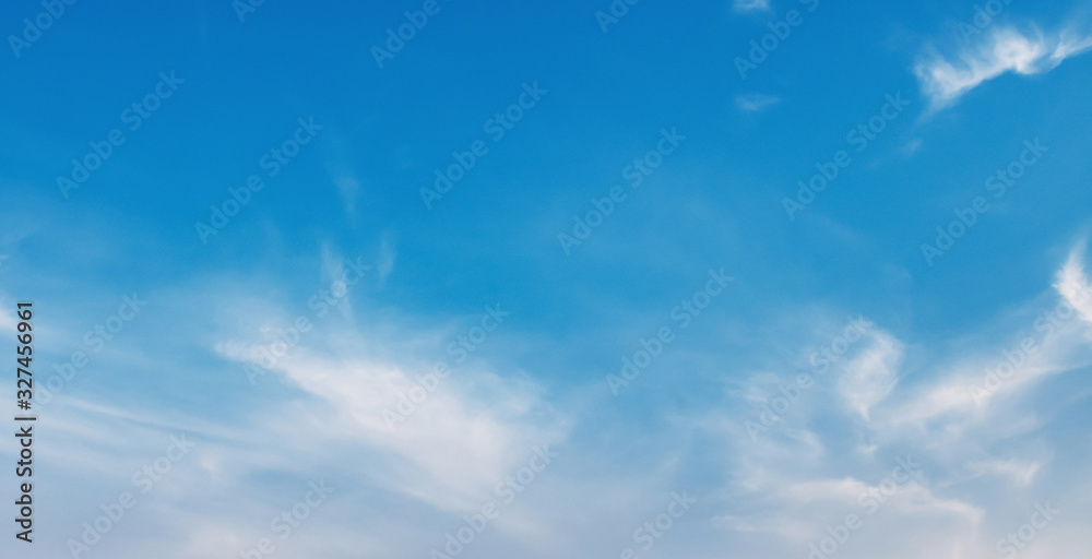 panorama blue sky with white cloud view nature