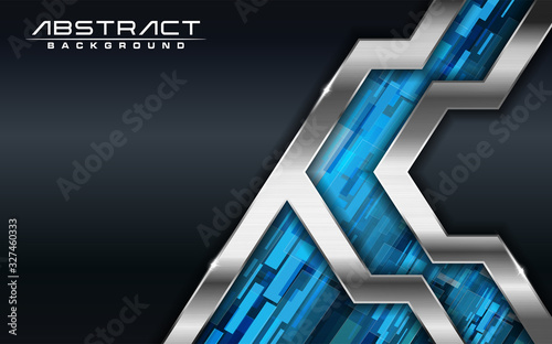 Modern technology background with shinny futuristic blue light. Vector illustration