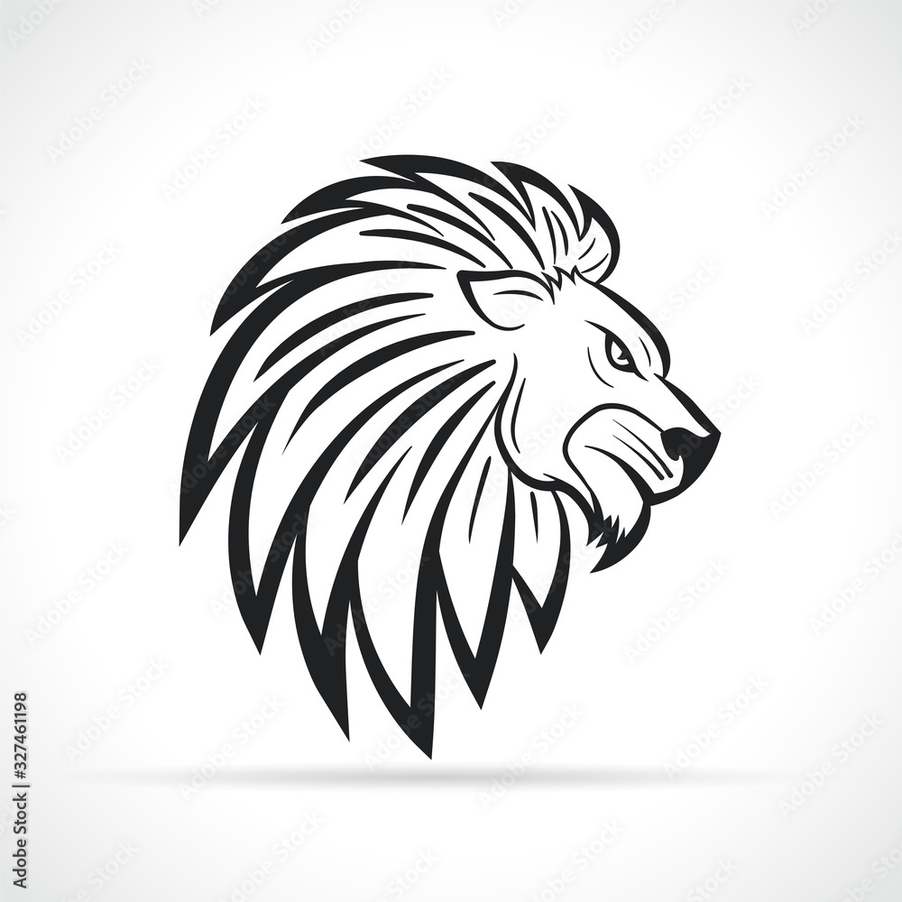 Obraz premium Vector lion head design symbol