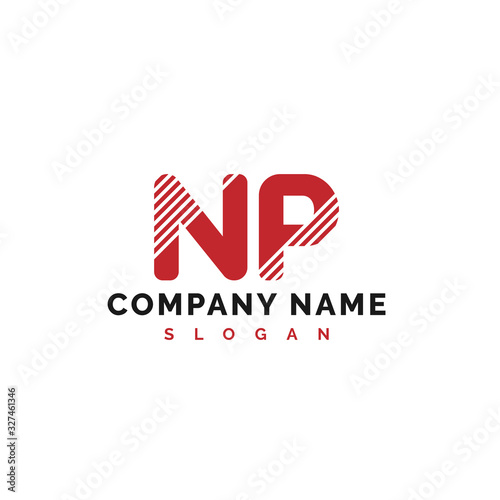 NP Letter Logo Design. NP letter logo Vector Illustration - Vector