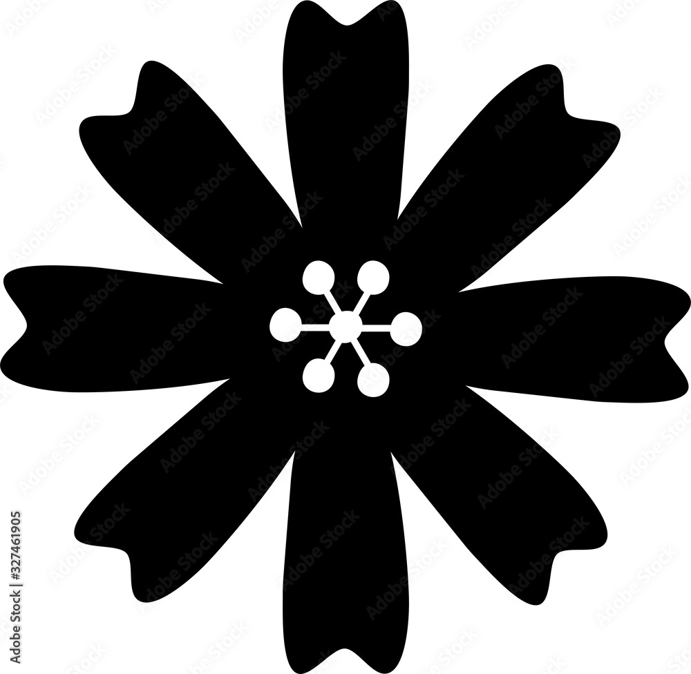 Hand-painted simple flower shape variation