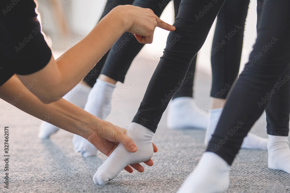Row of feet ballerina. Row of feet ballerina.