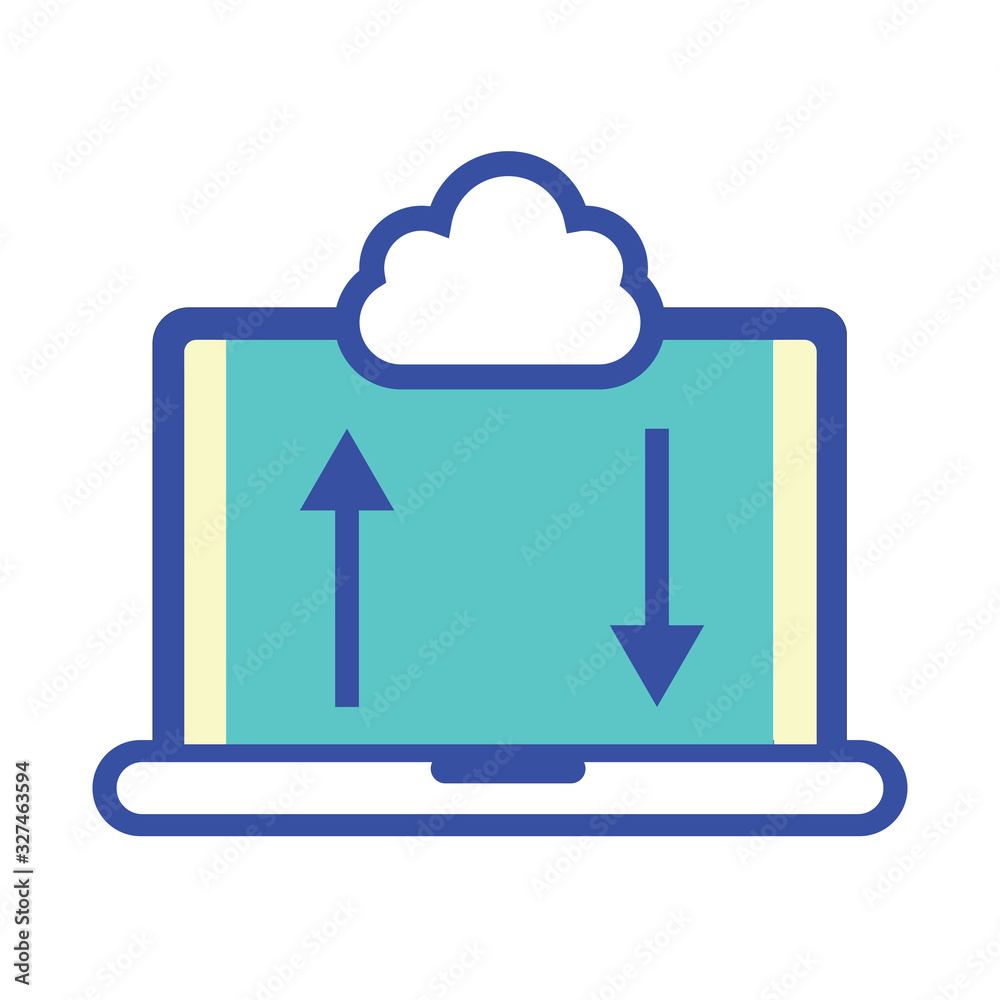 Cloud Computing Symbol flat design Cloud Computing Symbol flat design