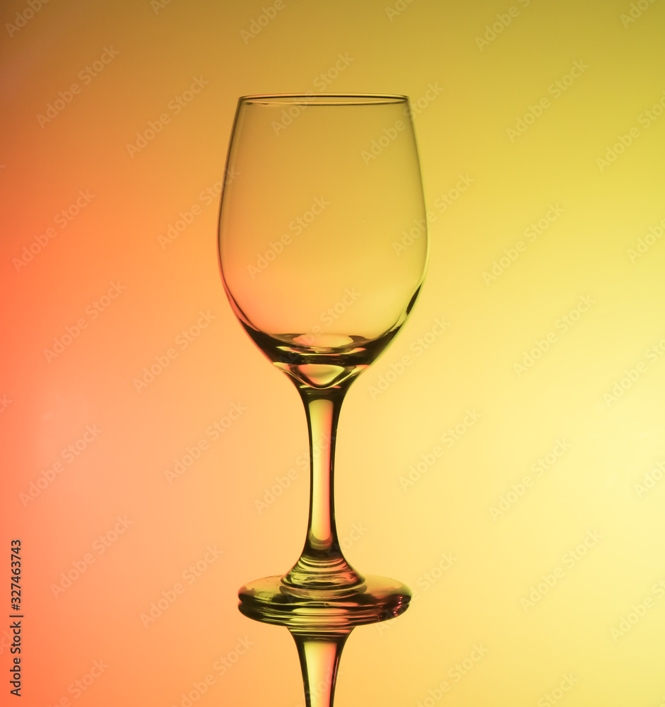 creative wine glass photography with yellow background creative wine glass photography with yellow background