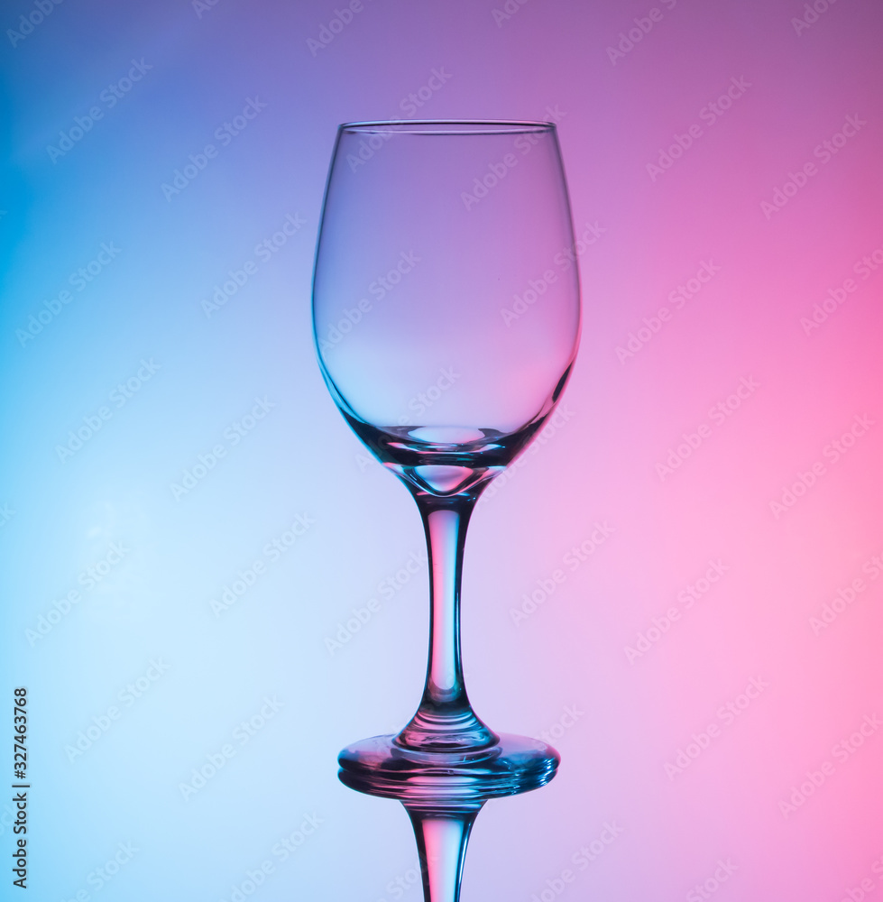 creative wine glass photography with colorful background