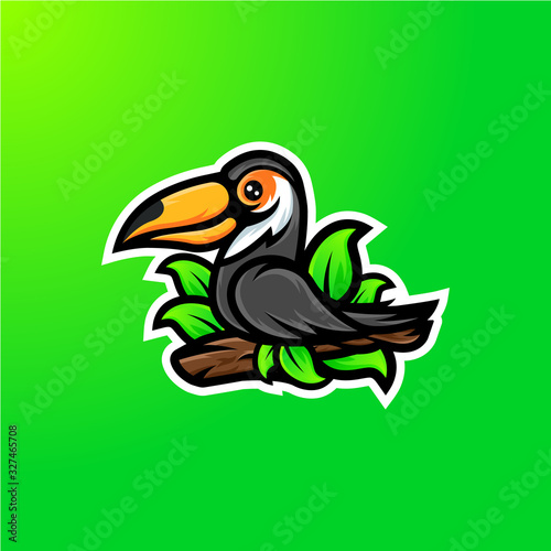 Toucan Bird Mascot Logo Design