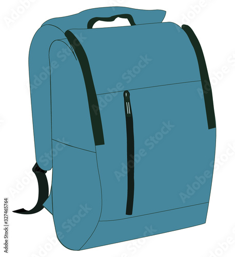 Business Backpack vector illustration isolated on white Background