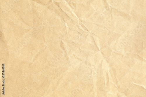 Crumpled brown paper background texture