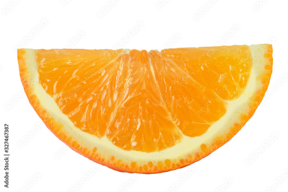 Isolated citrus slices of orange on a white background Isolated citrus slices of orange on a white background