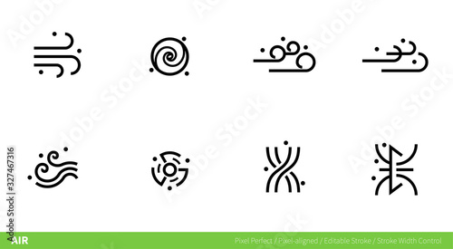 Air Icon - pixel-aligned, Pixel Perfect, Editable Stroke, Easy Scalablility.