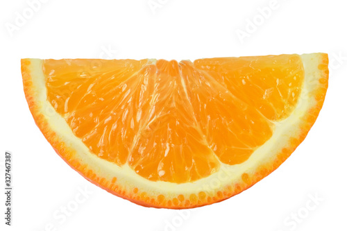 Isolated citrus slices of orange on a white background