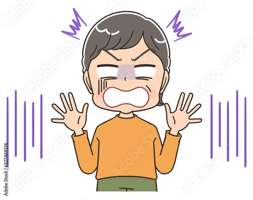 おばあちゃん シニア 女性 かわいい マンガ アニメ イラスト