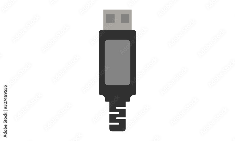 USB cable icon for data transfer and connectivity USB cable icon for data transfer and connectivity
