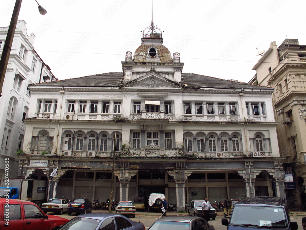 The vintage building in Colombo, Sri Lanka