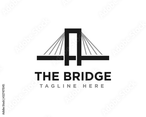 Bridge Construction Logo Icon Design Vector