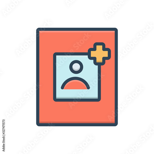Color illustration icon for request 