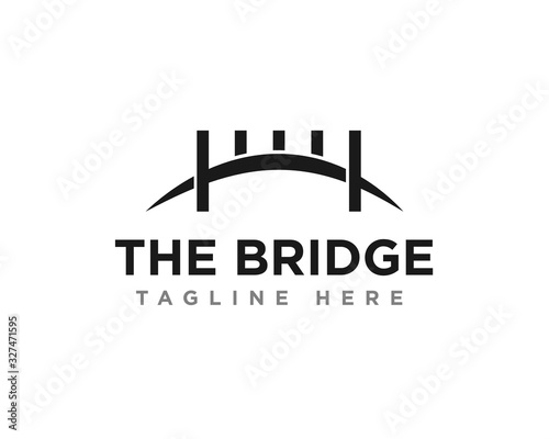 Bridge Construction Logo Icon Design Vector