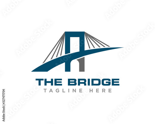 Bridge Construction Logo Icon Design Vector
