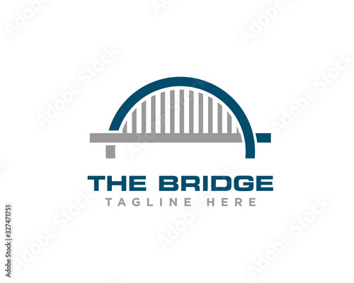 Bridge Construction Logo Icon Design Vector