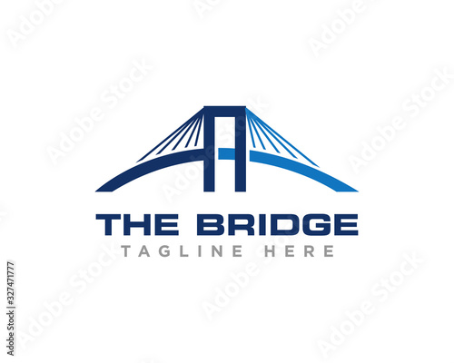 Bridge Construction Logo Icon Design Vector