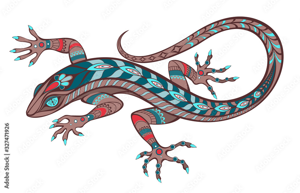 Fototapeta premium Patterned lizard