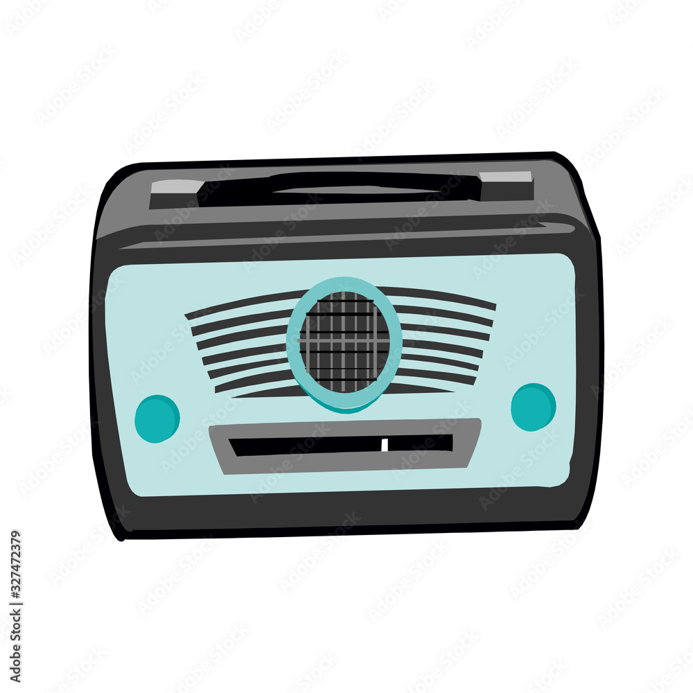 Retro radio. Vector illustration isolated on a white. EPS10 Retro radio. Vector illustration isolated on a white. EPS10