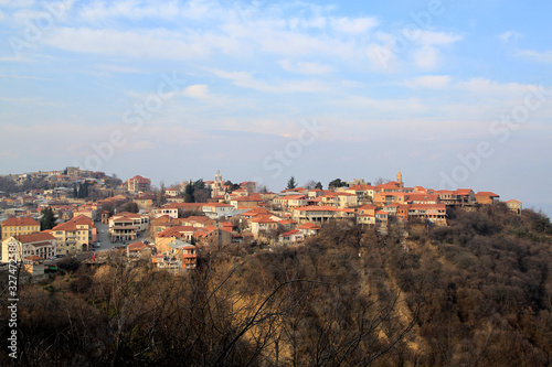 Photo landscape of the ancient city of love in Georgia