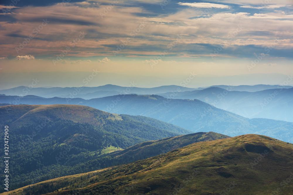 Fototapeta premium Summer in the Ukrainian Carpathians with beautiful mountain scenery