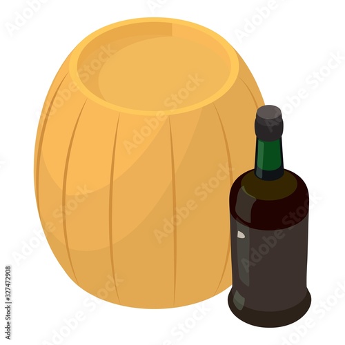 Winemaking icon. Isometric illustration of winemaking vector icon for web