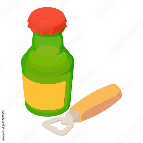 Craft beer icon. Isometric illustration of craft beer vector icon for web