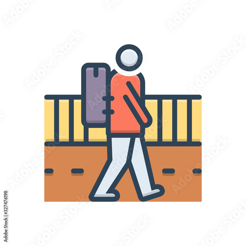Color illustration icon for vagrant 