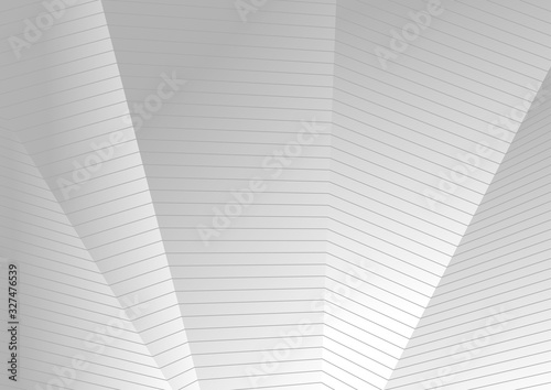 Grey curved refracted geometric lines tech background. Abstract light monochrome minimal graphic design. Vector illustration © saicle