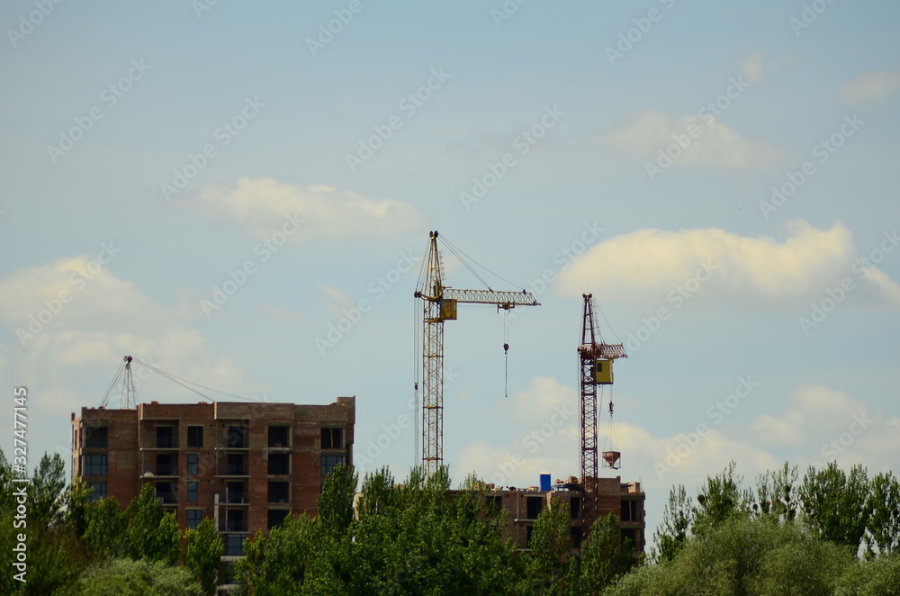 Building construction in Bangalore, India. Building construction in Bangalore, India.