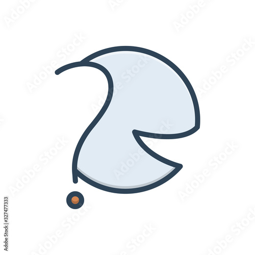 Color illustration icon for ask  