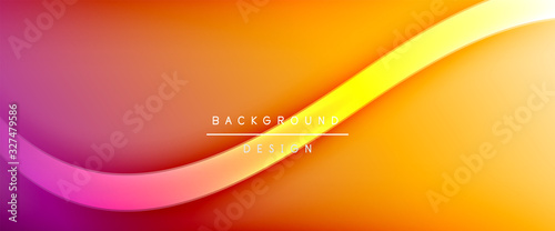 Dynamic trendy fluid color gradient abstract background with flowing wave lines. Vector Illustration