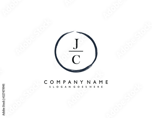 JC initial letter elegant handwriting logo collection