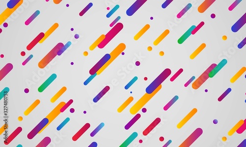 Abstract colorful neon lines and circles wallpaper in a modern background vector design