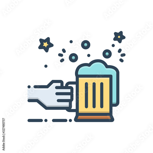 Color illustration icon for allegro 