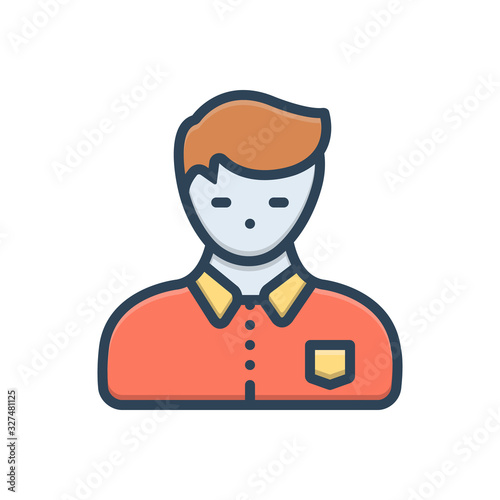 Color illustration icon for adolescence  