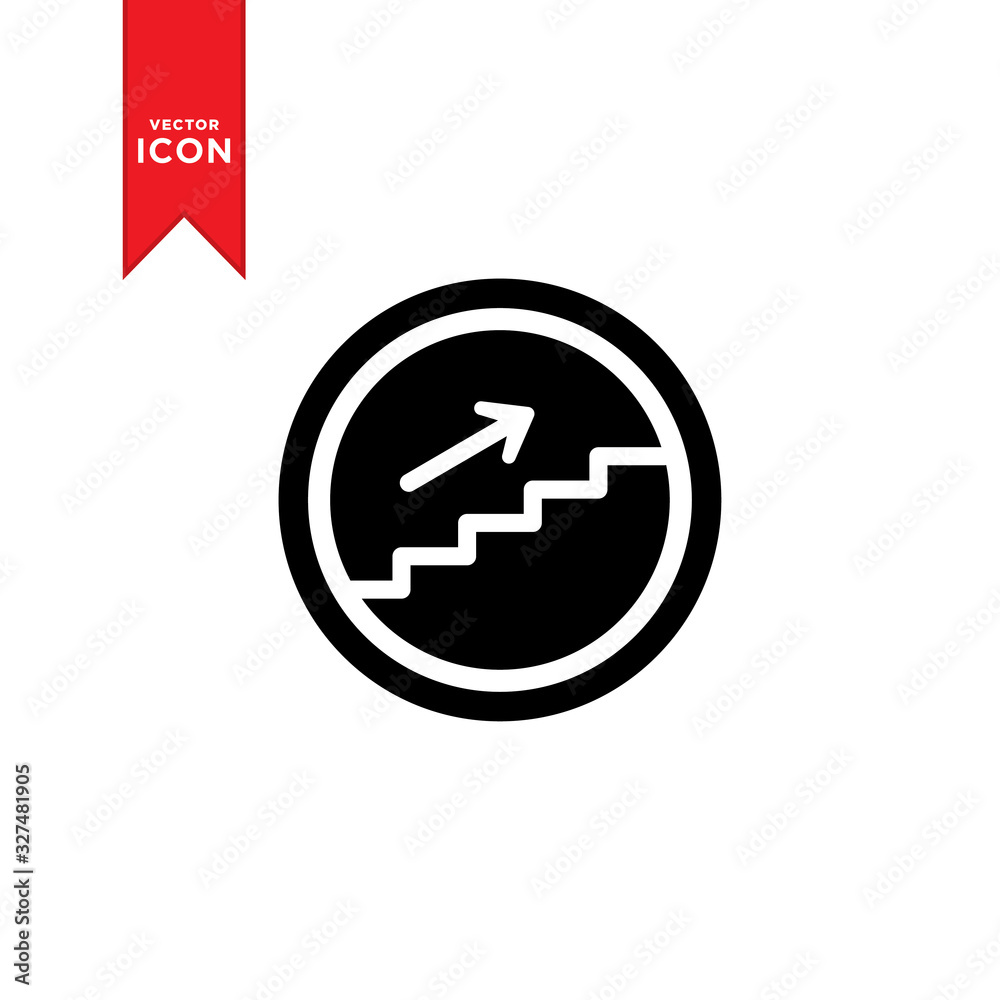 Stairs up icon vector. Business growth icon. Trendy flat design style on trendy icon. Stairs up icon vector. Business growth icon. Trendy flat design style on trendy icon.