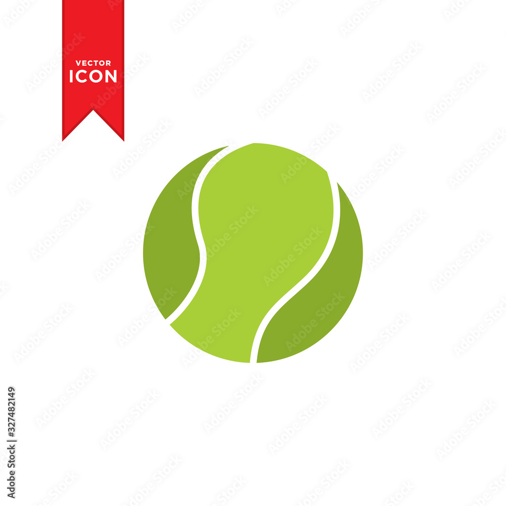 Tennis ball icon vector. Simple design on trendy icon.