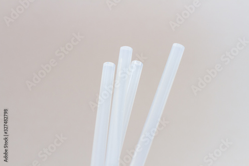 a silicone sticks for glue gun on a white background