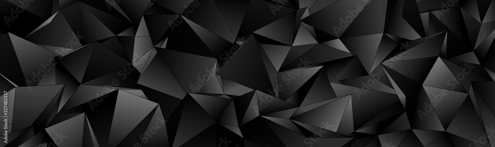 Naklejka 3d Triangles, abstract background. Design wallpaper.