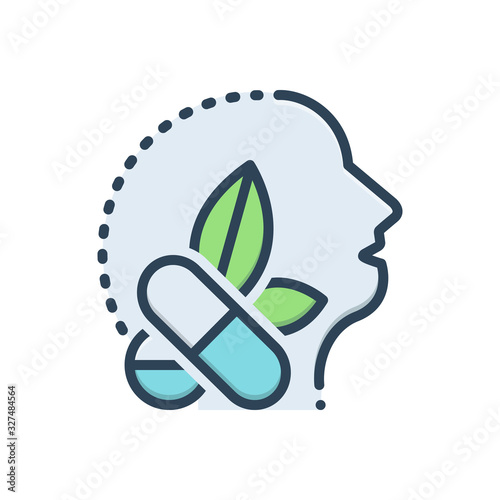 Color illustration icon for antiepileptic 