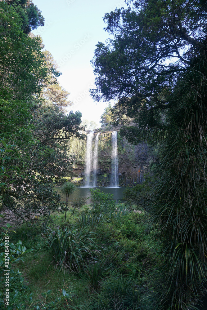 Beautiful Whangarei Falls in North Island New Zealand